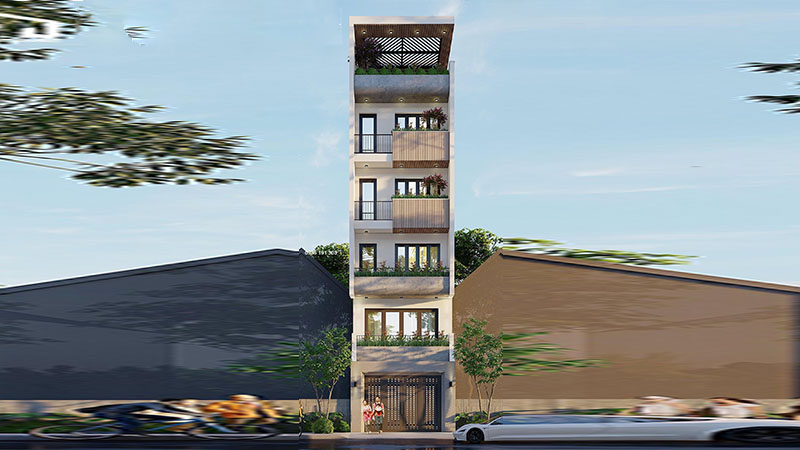 Thiết kế nhà phố Chị Oanh - Thanh Xuân, Hà Nội