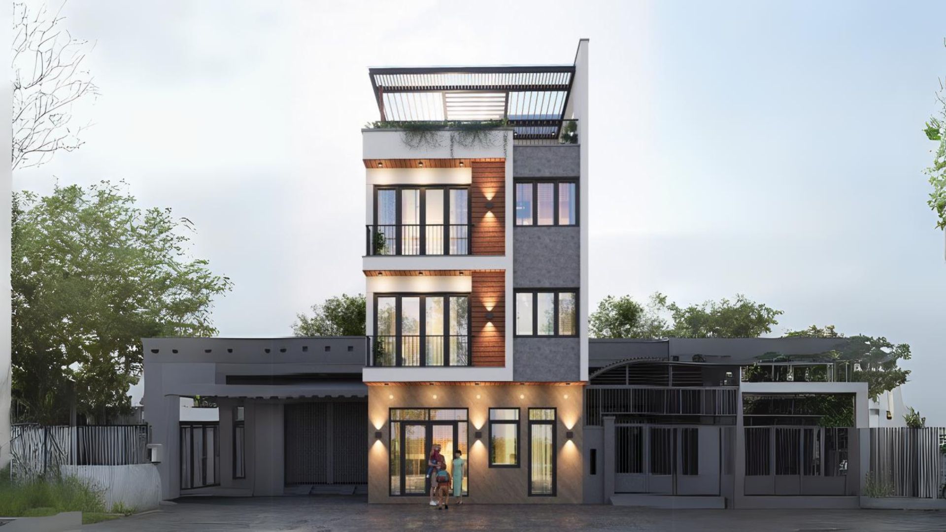 Nhà phố 3,5 tầng - Chị Mai - Hà Nội