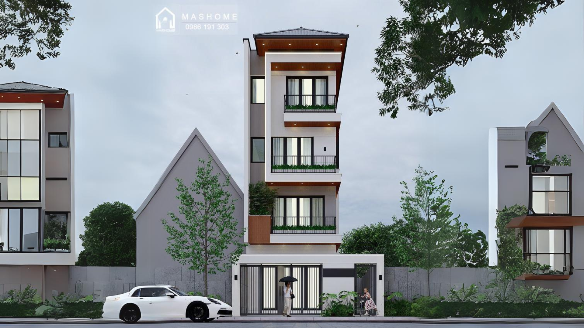 Nhà phố 3,5 tầng - Chú Long - Đông Mỹ