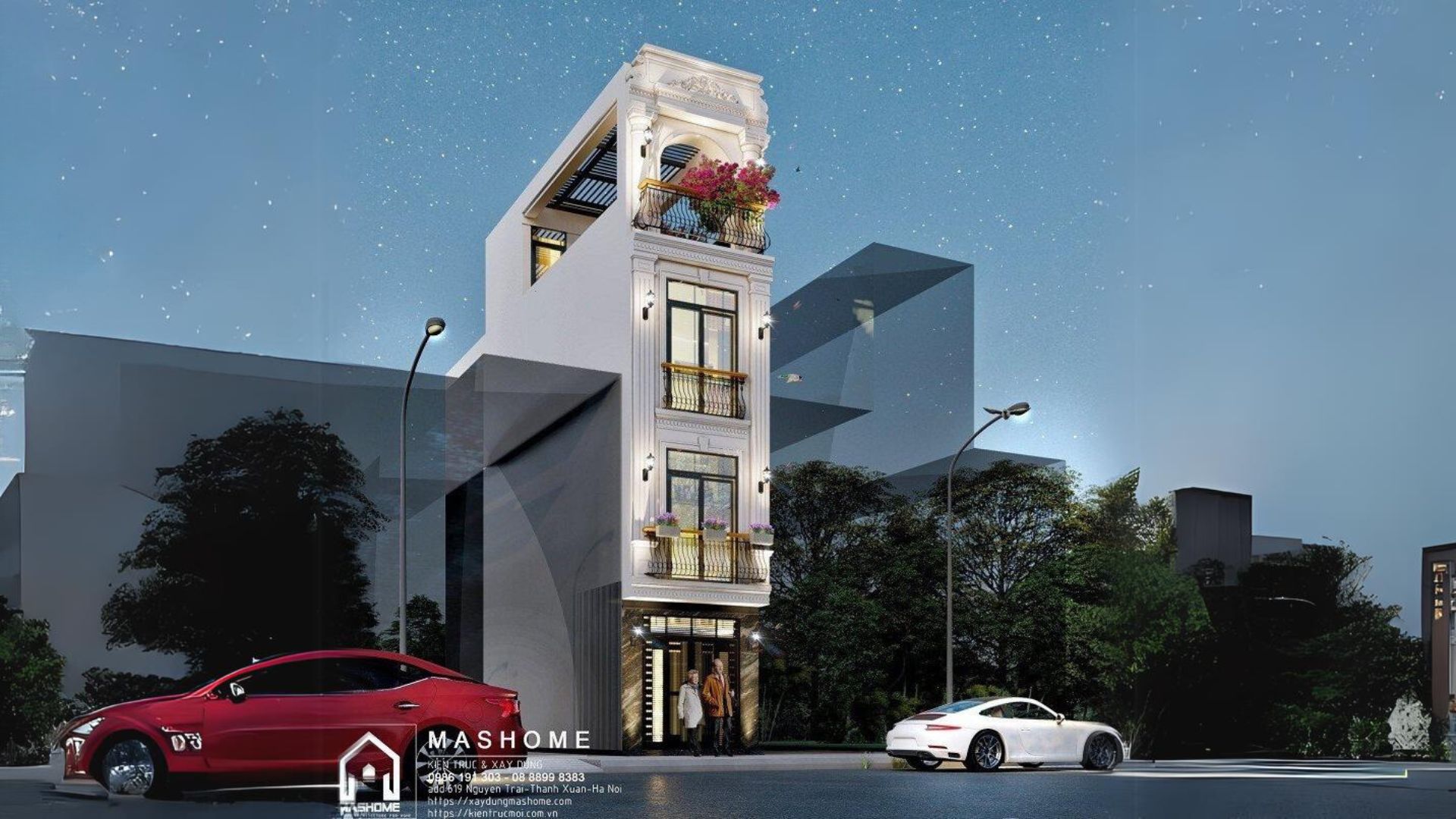 Nhà phố 3,5 tầng - Anh Ngọc Anh - Gia Lâm