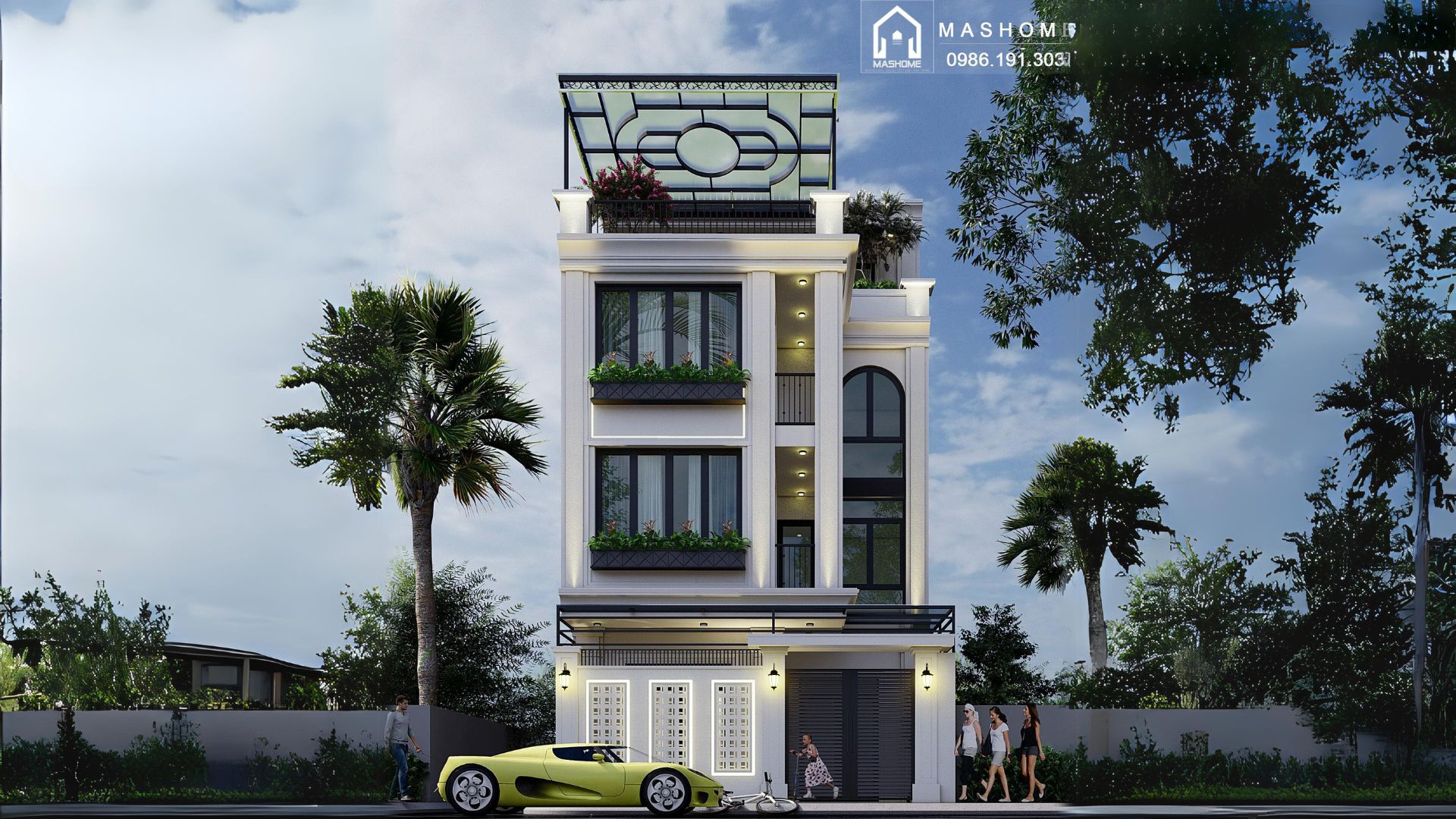 Nhà phố 3,5 tầng - Chị Hương Hà Nội