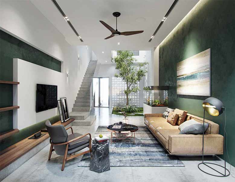 thiết kế nội thất nhà ống