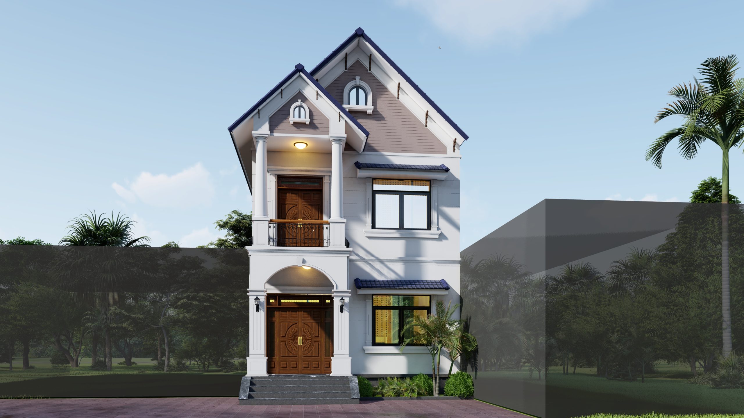 Biệt thự 2 tầng mái Thái - Bác Chi - Thái Bình