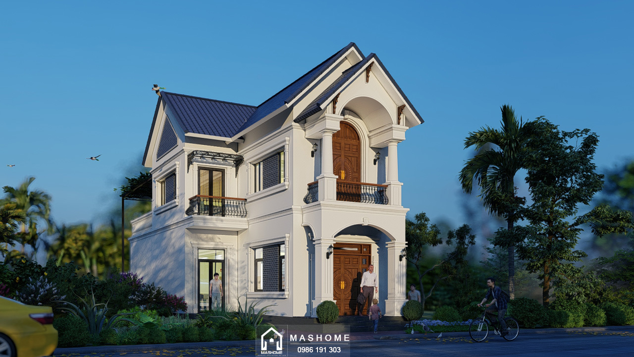 Biệt thự 2 tầng mái Thái - Anh Hạ - Thái Bình