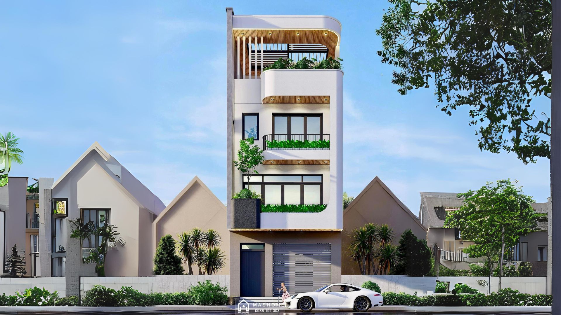 Nhà phố 3 tầng 1 tum - Tuyên Quang