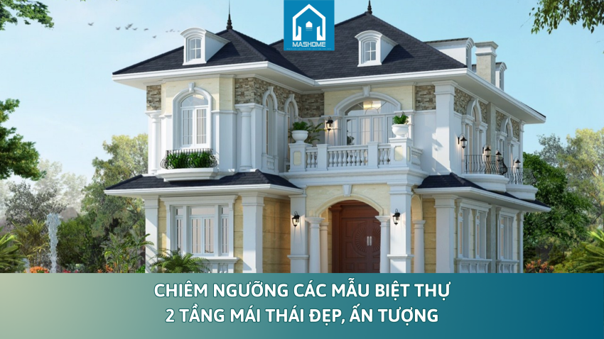 biệt thự 2 tầng mái Thái