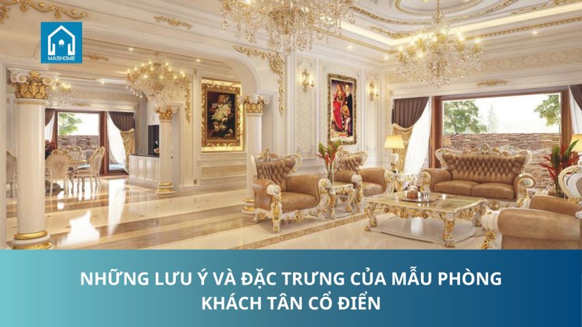 phòng khách tân cổ điển