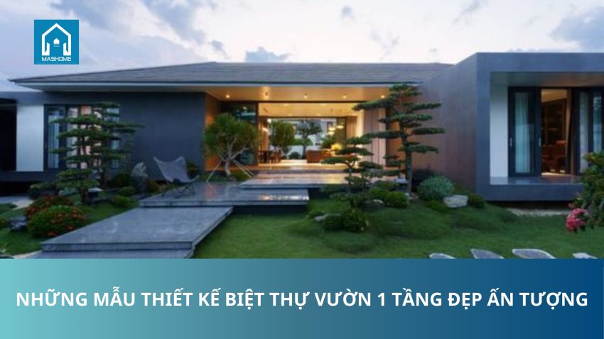 mẫu thiết kế biệt thự vườn