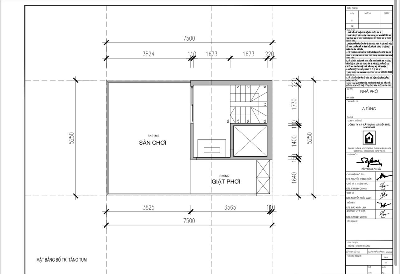 Thiết kế nhà phố anh Tùng - Hoài Đức | MasHome