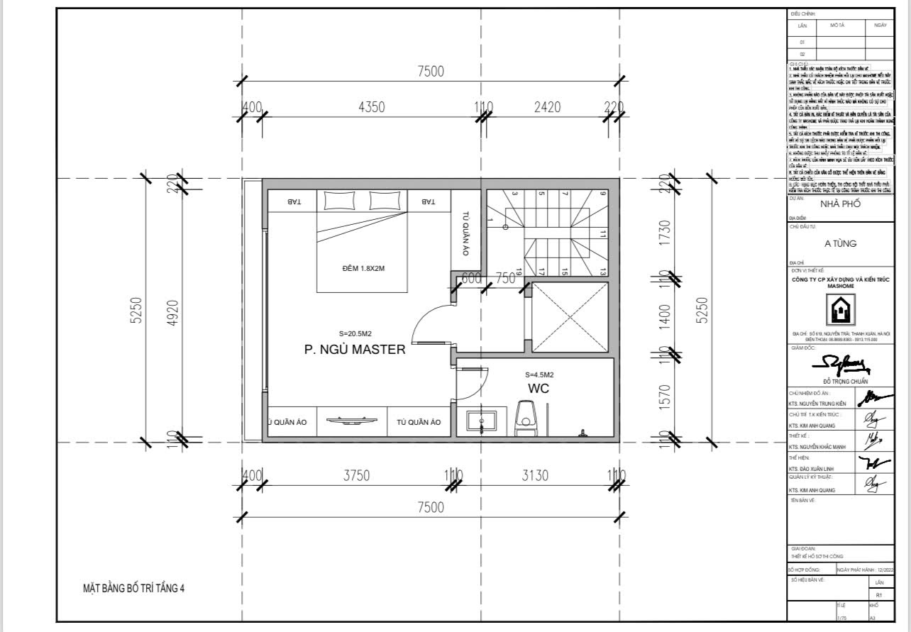 Thiết kế nhà phố anh Tùng - Hoài Đức | MasHome