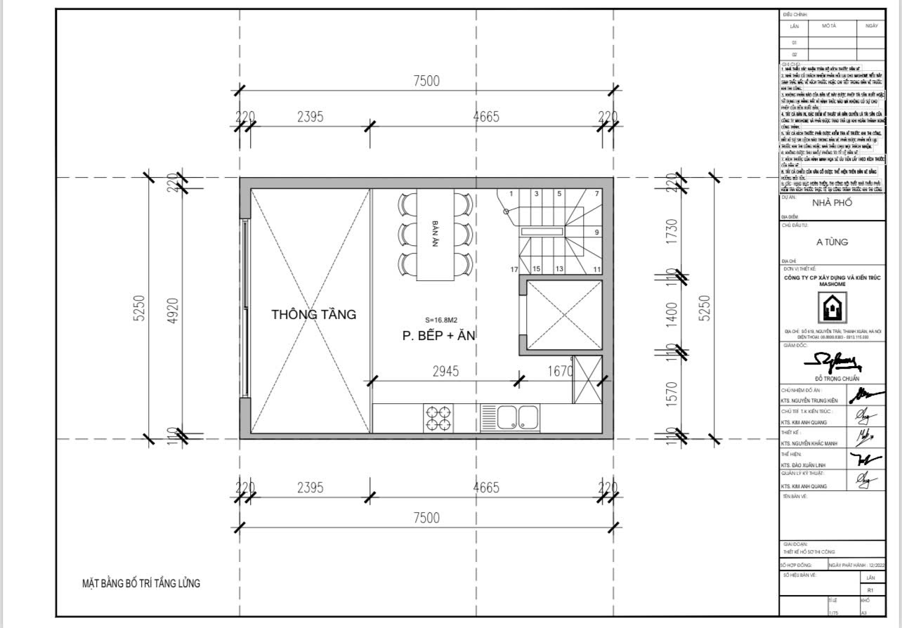 Thiết kế nhà phố anh Tùng - Hoài Đức | MasHome