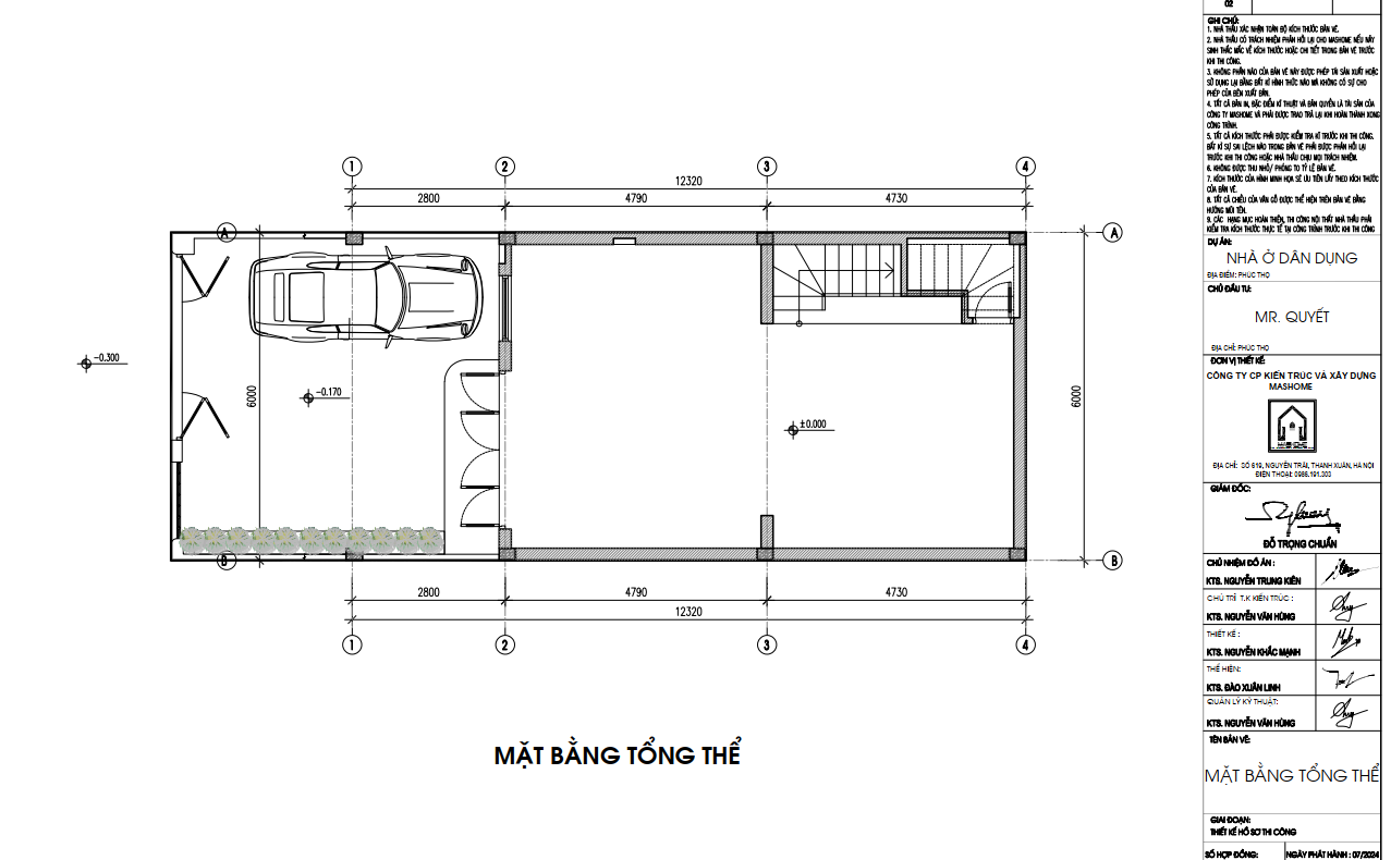 Mặt bằng tổng thể anh Quyết - Phúc Thọ | MasHome