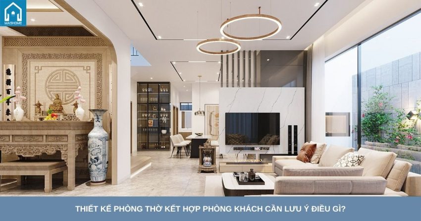 Phòng thờ kết hợp phòng khách