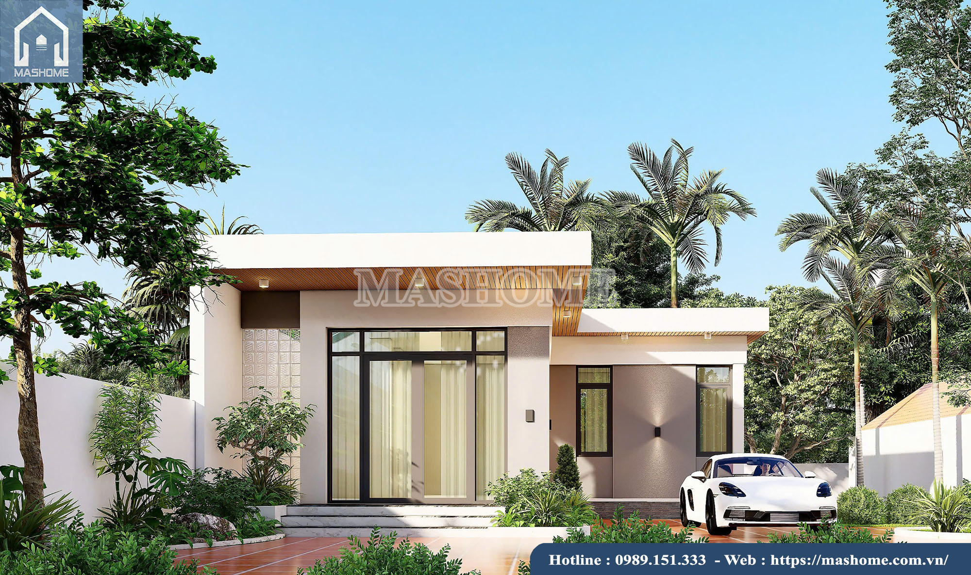 Thiết kế kiến trúc nhà mái bằng - Anh Chuẩn - Thái Bình | MasHome