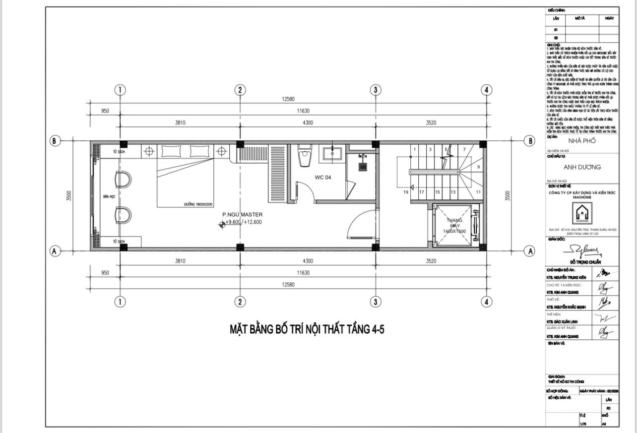 Thiết kế nhà phố anh Dương - Mễ Trì | MasHome