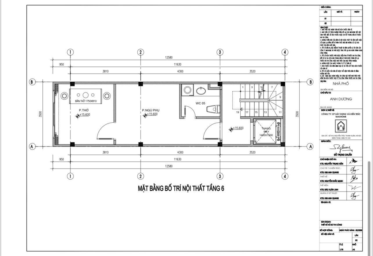 Thiết kế nhà phố anh Dương - Mễ Trì | MasHome