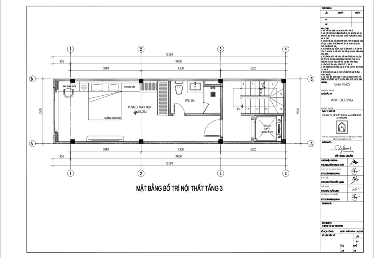 Thiết kế nhà phố anh Dương - Mễ Trì | MasHome