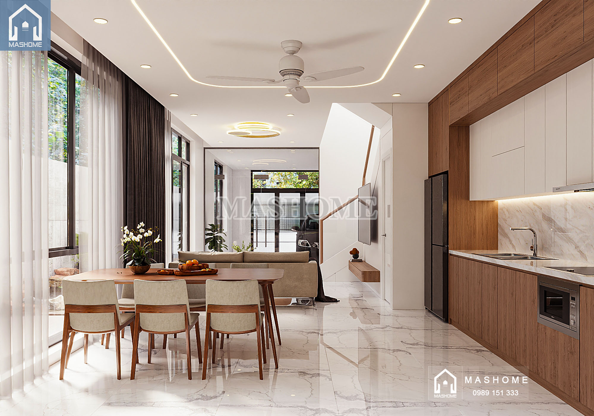 Thiết kế nội thất chú Long - Đông Mỹ | MasHome