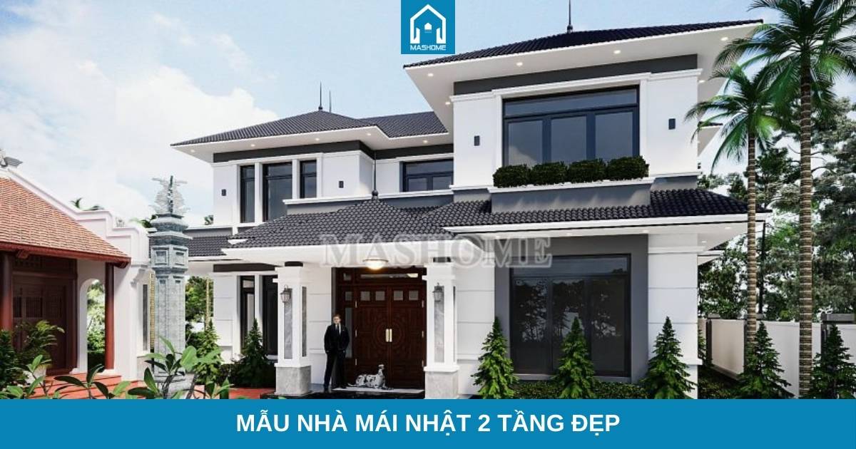 Nhà mái nhật 2 tầng đẹp