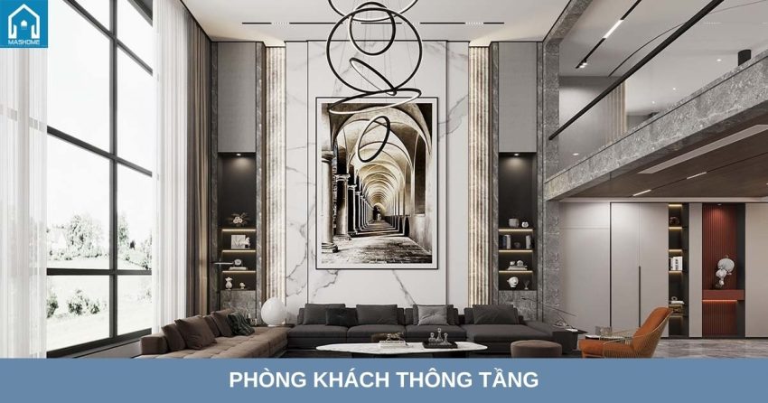 Phòng khách thông tầng