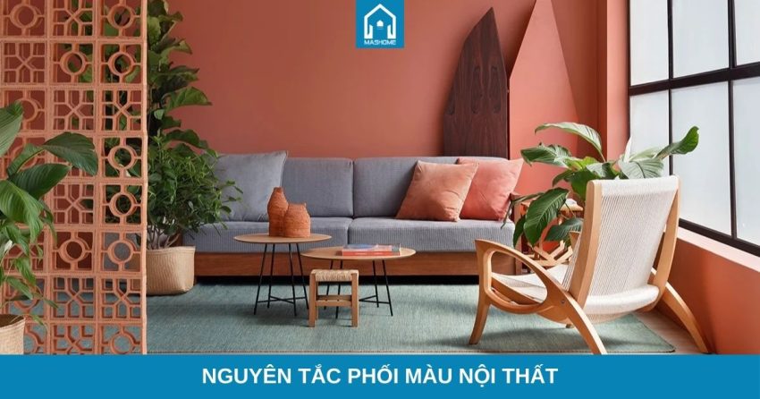 nguyên tắc phối màu nội thất