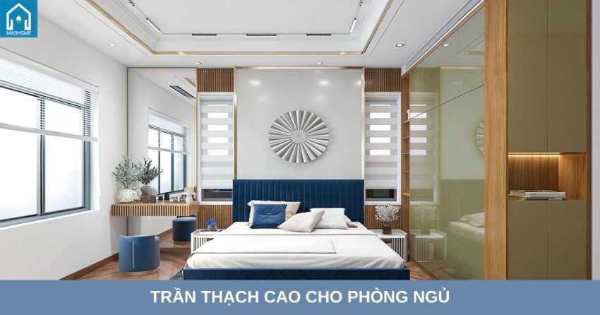trần thạch cao phòng ngủ