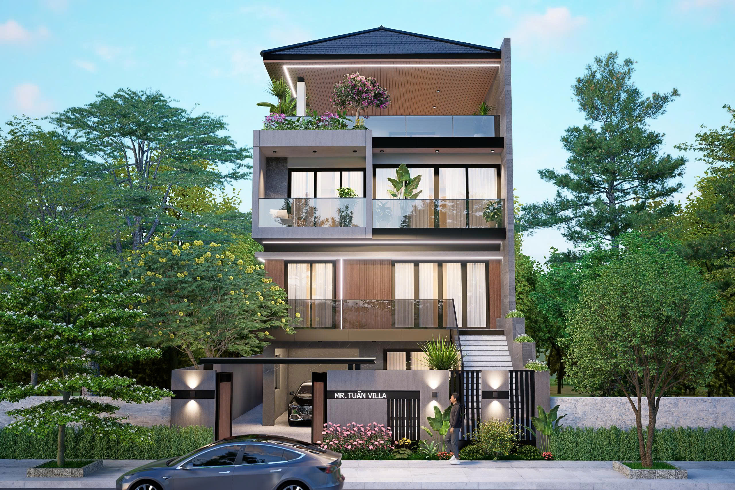 Nhà phố 3,5 tầng - Anh Tuấn - Gia Lâm