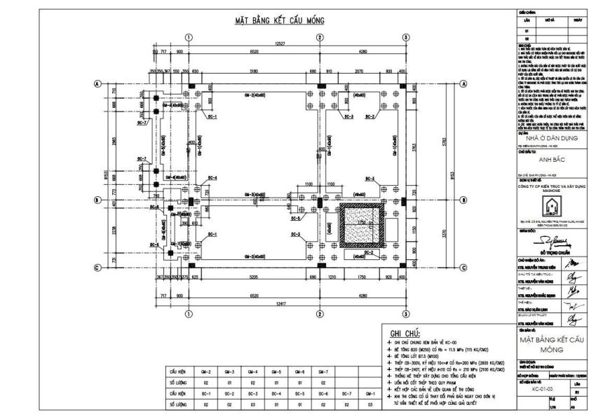 móng cọc nhà mái nhật 2 tầng