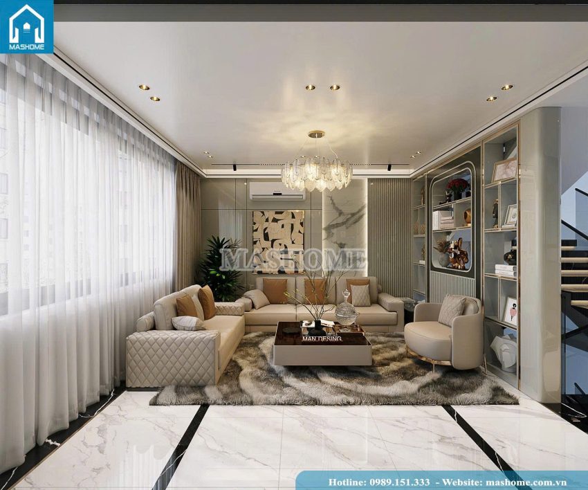 Thiết kế nội thất phòng khách 3