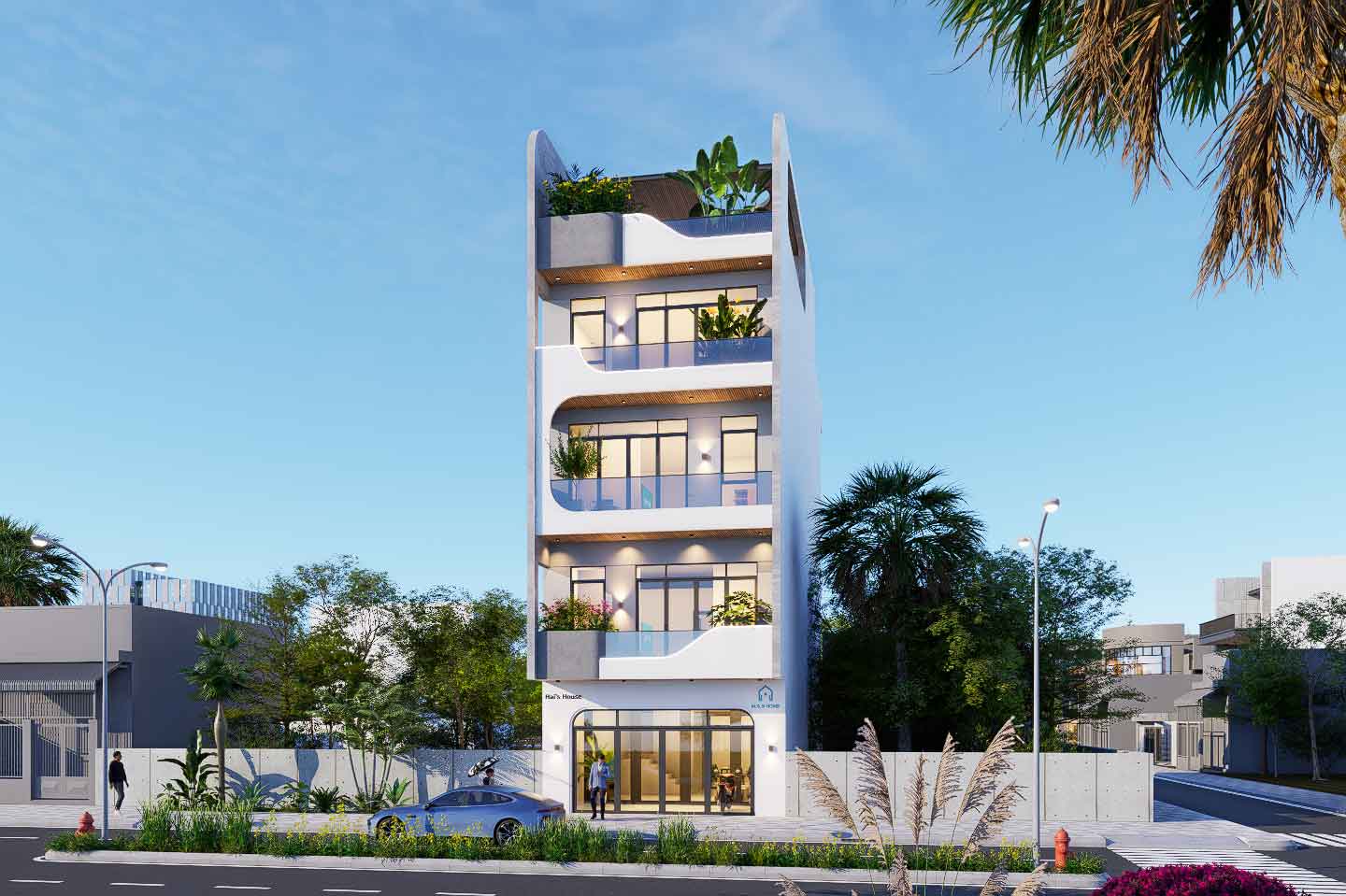 Nhà phố 4,5 tầng anh Hải Bắc Giang
