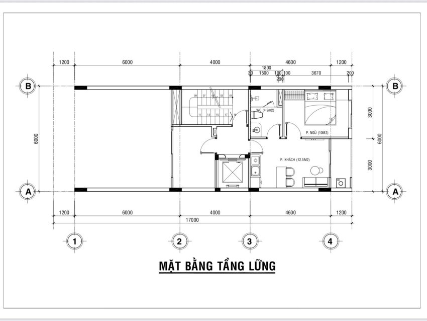 Thiết kế mặt bằng tầng lửng