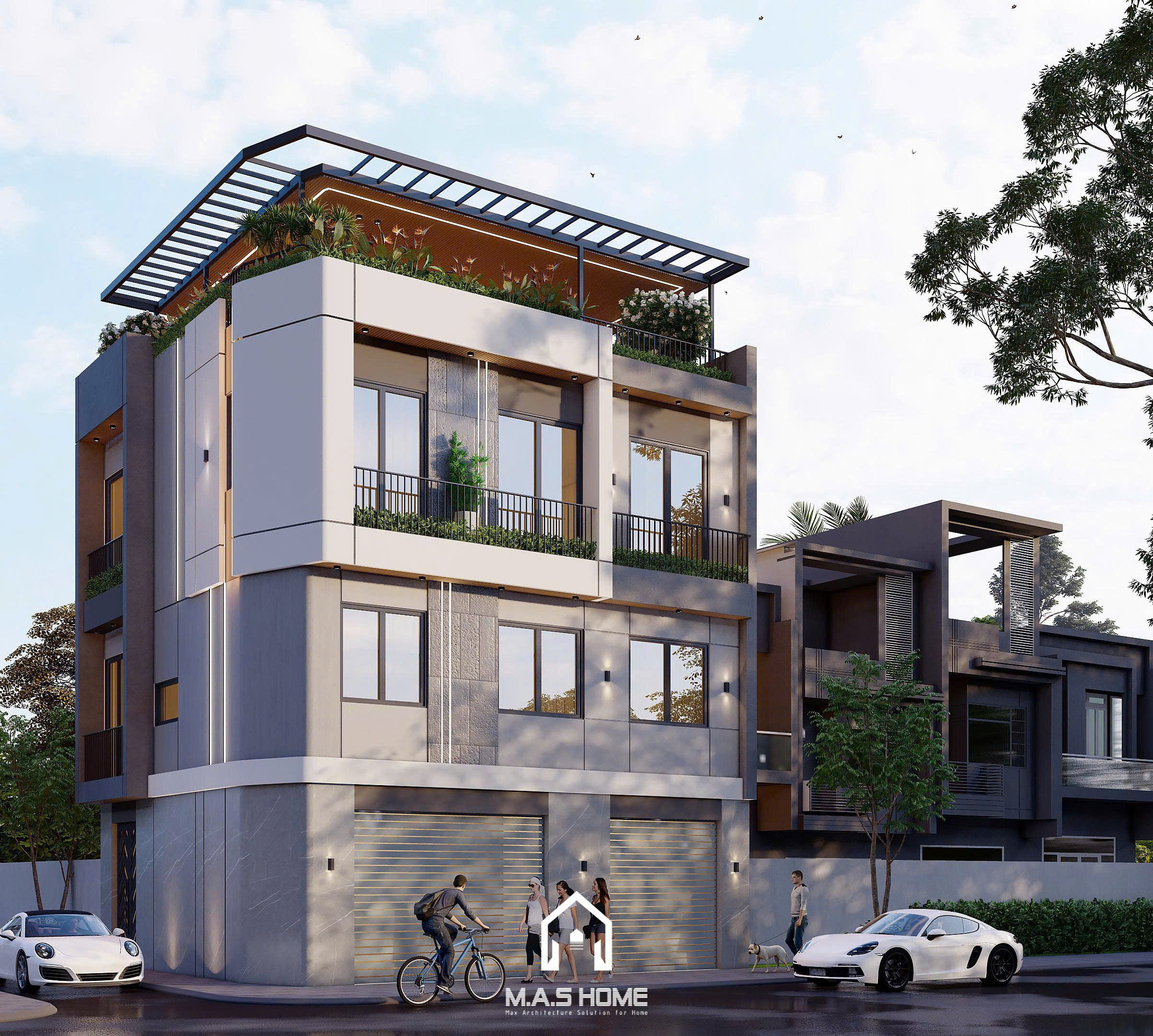 nhà phố 3,5 tầng anh Lợi