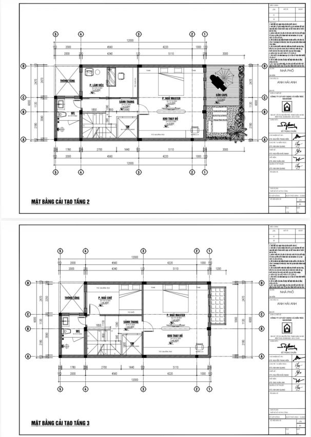 Cải tạo mặt bằng tầng 2 và tầng 3 