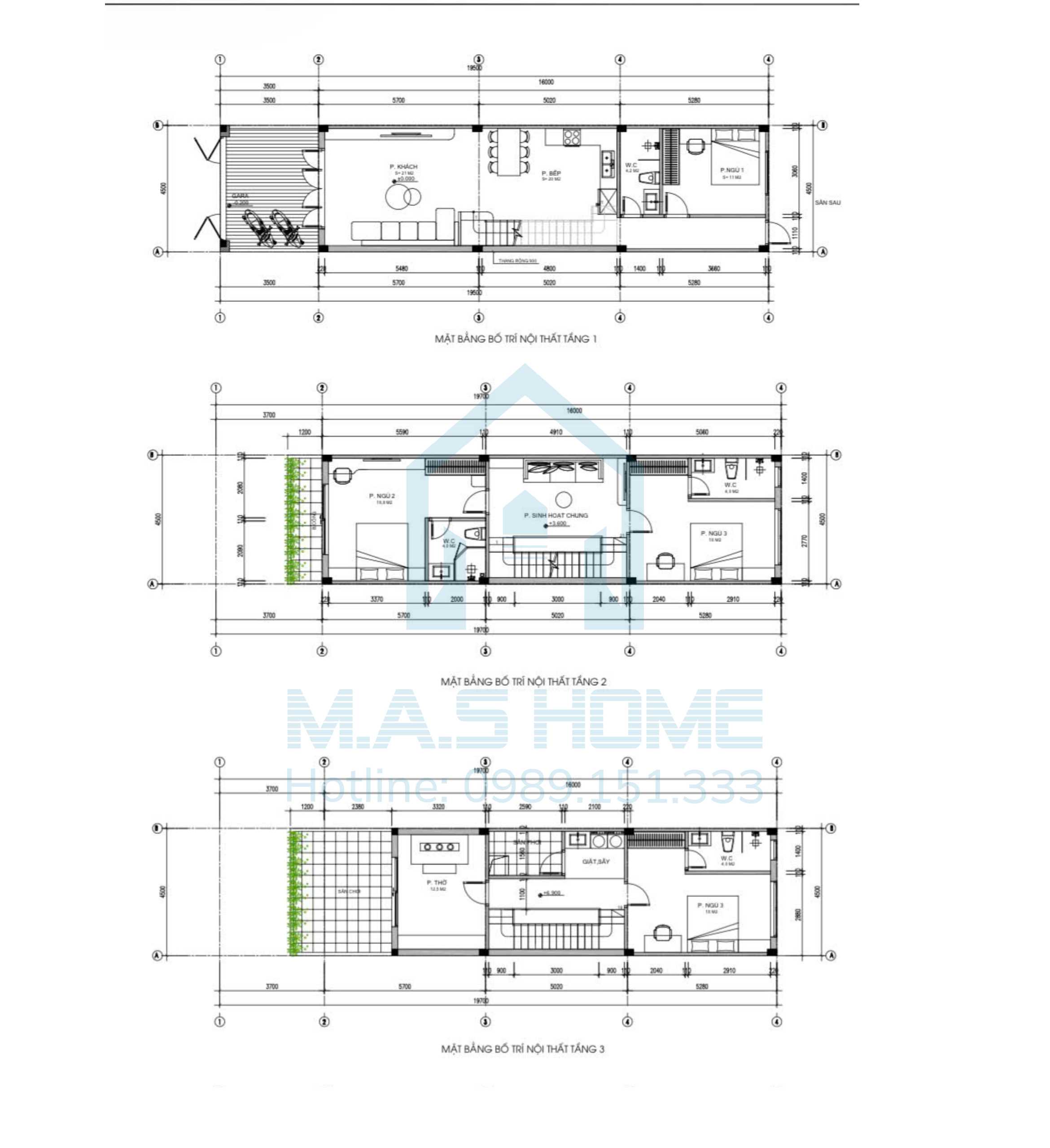 Nhà Phố 3 Tầng - Anh Hạnh - Bắc Ninh 3 Mặt bằng bố trí nội thất nhà phố 3 tầng anh Hạnh Bắc Ninh