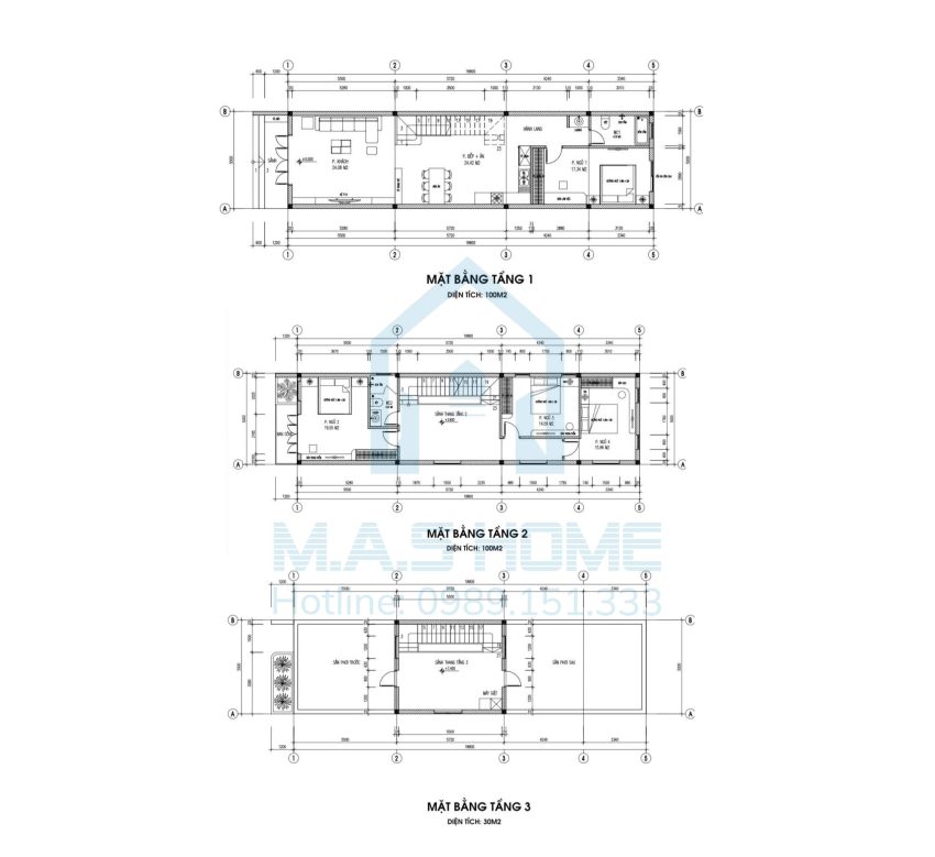 Nhà Phố 2 Tầng 1 Tum - Anh Hoàng - Thái Bình 12 Mặt bằng bố trí nội thất