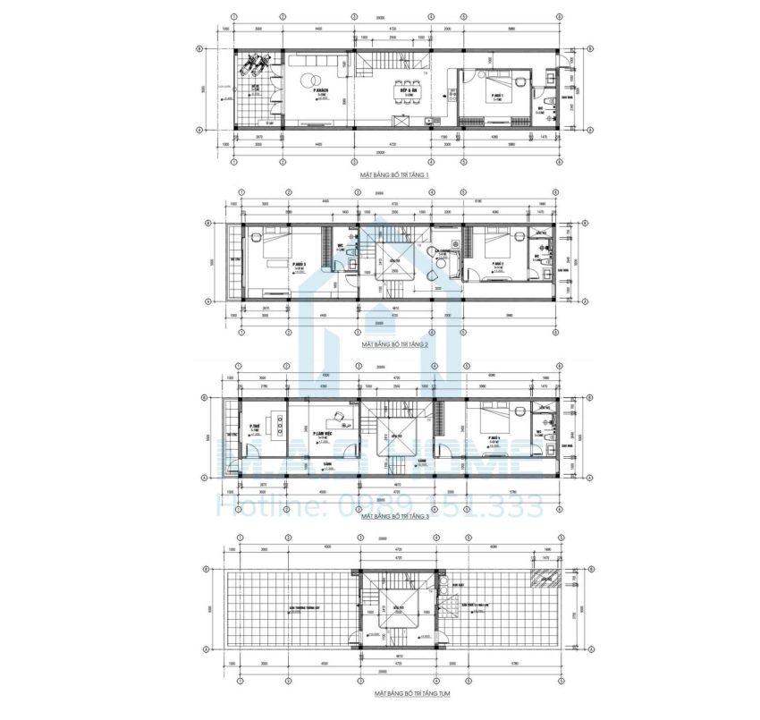 Nhà Phố 3 Tầng 1 Tum - Anh Sinh - Bắc Ninh 24 Mặt bằng bố trí nội thất nhà phố 3 tầng 1 tum anh Sinh Bắc Ninh