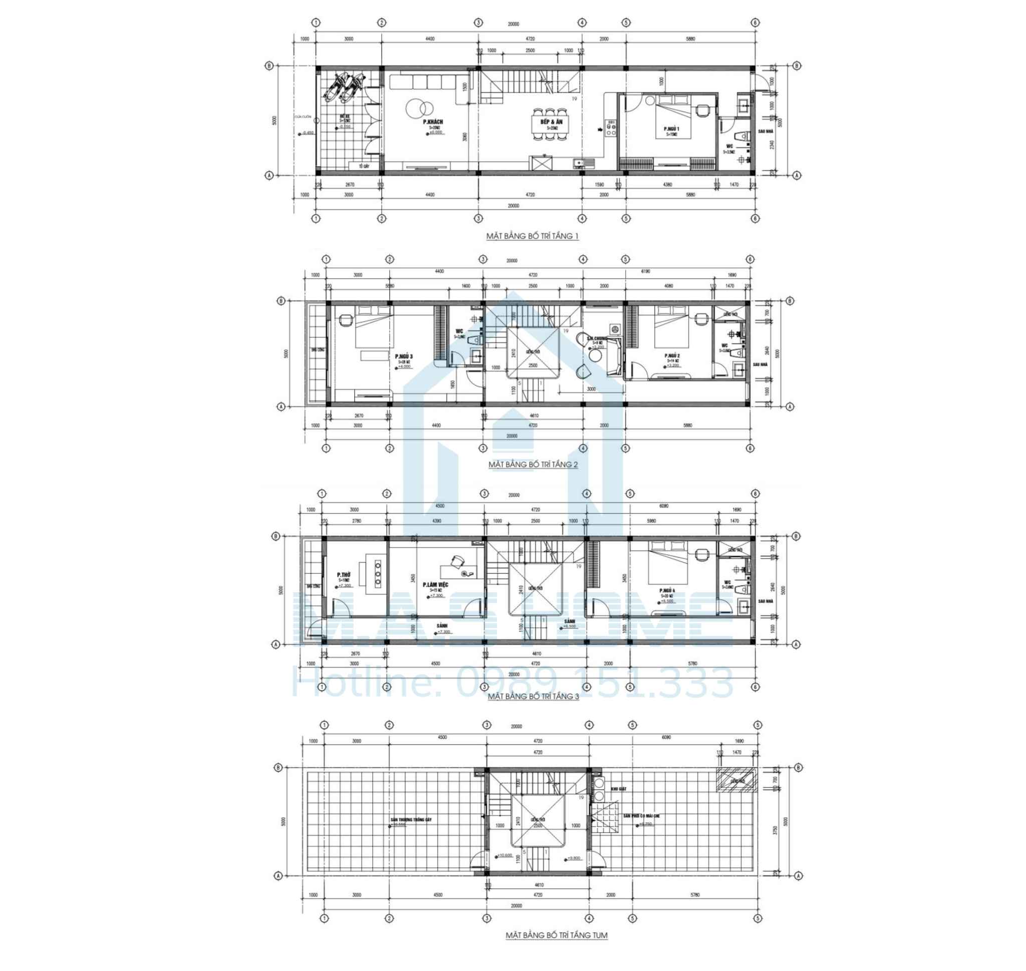 Nhà Phố 3 Tầng 1 Tum - Anh Sinh - Bắc Ninh 11 Mặt bằng bố trí nội thất nhà phố 3 tầng 1 tum anh Sinh Bắc Ninh
