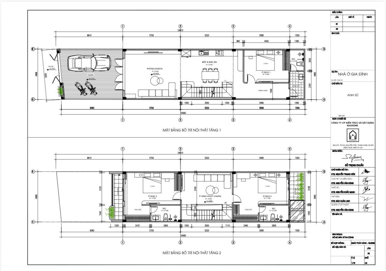 Nhà Phố 2 Tầng 1 Tum - Anh Sứ - Thái Bình 13 Mặt bằng bố trí nội thất nhà phố 2 tần 1 tum anh Sứ Thái Bình