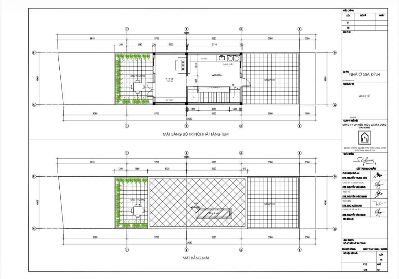 Nhà Phố 2 Tầng 1 Tum - Anh Sứ - Thái Bình 14 Mặt bằng bố trí nội thất nhà phố 2 tần 1 tum anh Sứ Thái Bình
