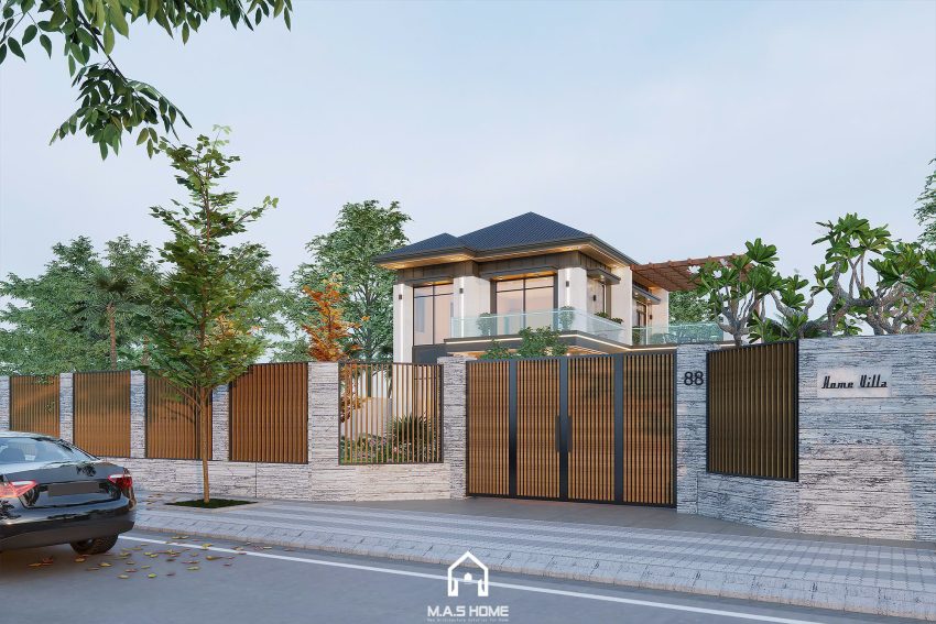 Biệt thự mái nhật 2 tầng