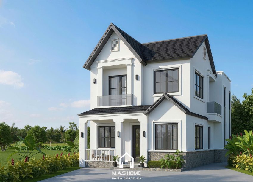 Biệt thự mái thái 2 tầng của gia đình anh Tuấn Anh tại Hà Nội
