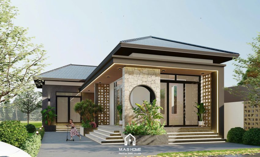 biệt thự nhà vườn mái nhật chị Phòng Thái Bình
