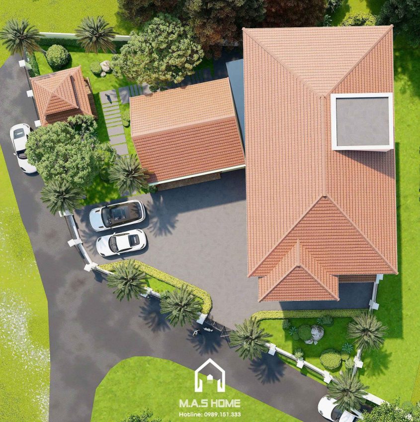 Phối cảnh 3D mặt tiền biệt thự anh Khởi Hà Tĩnh